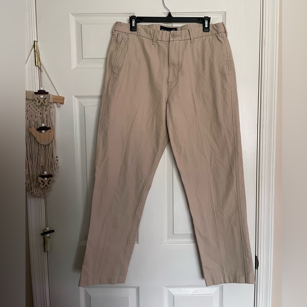 Abercrombie & Fitch 34x32 Men's Tan Straight Chinos Textured
